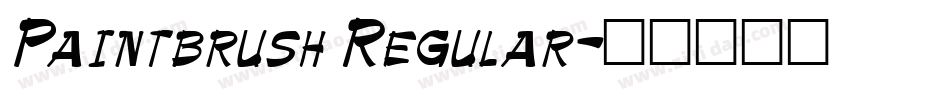 Paintbrush Regular字体转换